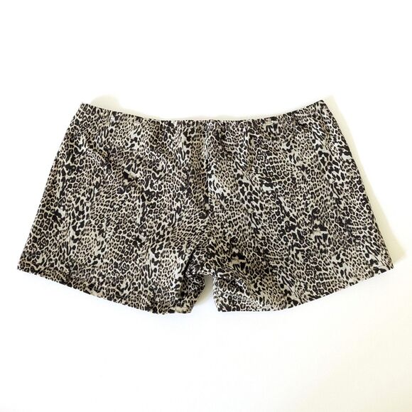 Rendal UK Teddy Shorts Low Rise Cheetah Print Size S Cotton Blend Stretchy - Picture 3 of 9